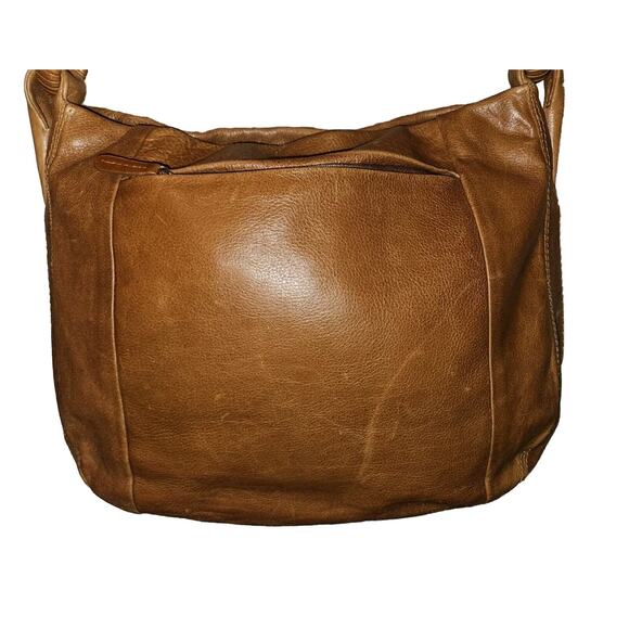 Derek Alexander Central Park Classic Hobo Light Brown Leather Handbag 15"x12" - Picture 4 of 16